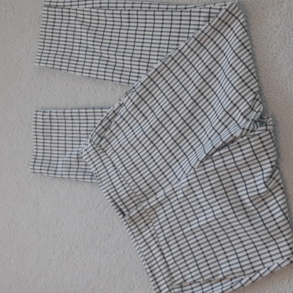 Rachel Zoe Black and White Windowpane Or Plaid Pants